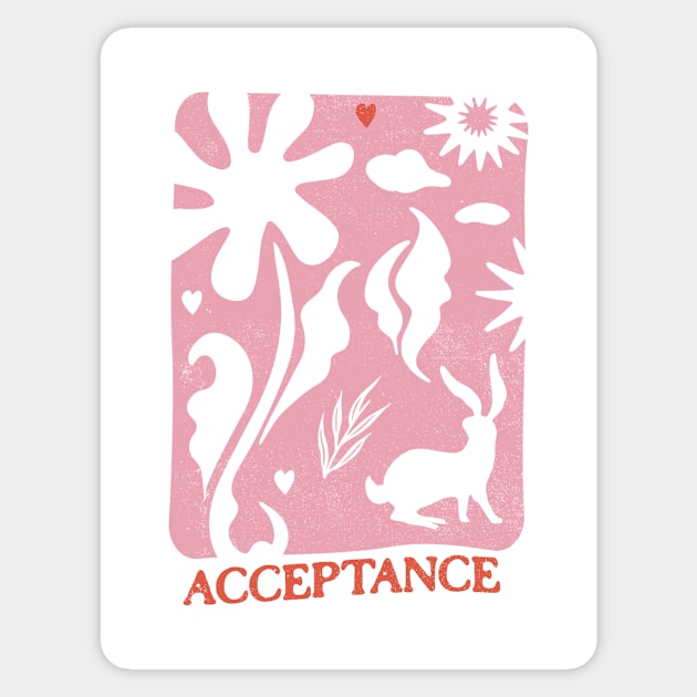 Boho Pink Acceptance Sticker by Annelie